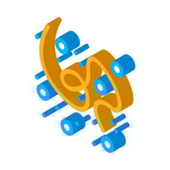 Microscopic Bacterium Organism isometric icon vector illustration