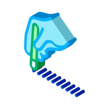 surgeon marks site of incision isometric icon vector illustration