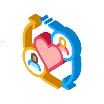 different race tolerance isometric icon vector illustration