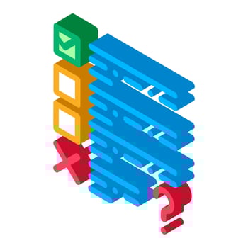 fail task of audit isometric icon vector illustration
