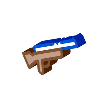 Gun isometric icon vector illustration