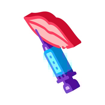Lip Cosmetology Injection isometric icon vector illustration
