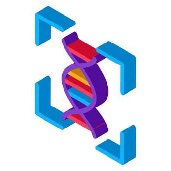 Human DNA Testing isometric icon vector illustration