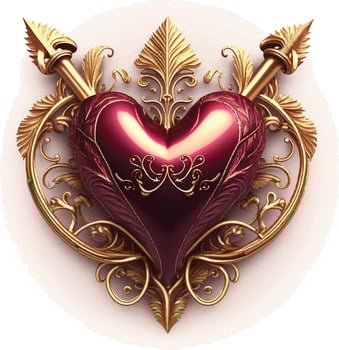 Red Love Heart Clipart Transparent Background vector