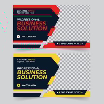 Trendy Youtube thumbnail for business promotion workshop template Premium Vector