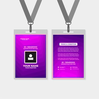 design template of id card, for , id, card, name tag, committee, office, member, corporate, company, identity, staff, etc vector
