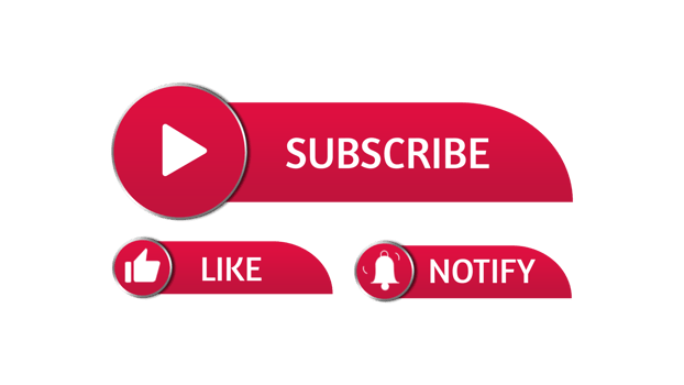 Subscribe like and notify button with icon free png