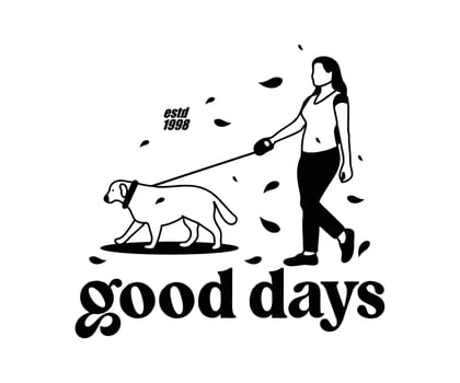Vintage illustration of people and dog walking t shirt design, vector graphic, typographic poster or tshirts street wear and Urban style