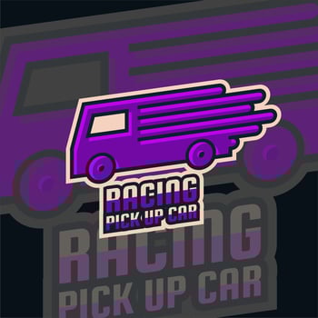 illustration vector graphic of racing pick up esport logo