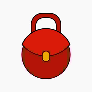 hand bag clip art or icon vector illustration for design decorations. fashion theme vector illustration.