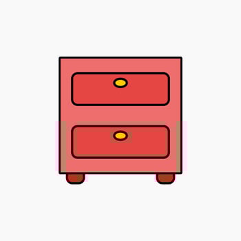cabinet clip art or icon vector illustration for design decorations. furniture theme vector illustration.