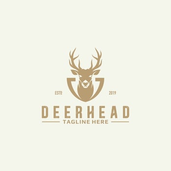 Deer head logo vector