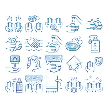 Hand Healthy Hygiene icon hand drawn illustration vector