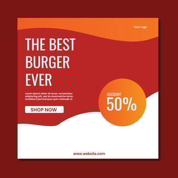 Flyer or Social Media Post Template Themed Food With Simple and looks Modern Concept vector