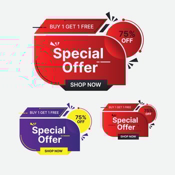 Big sale offer template vector. Mega sale, Super sale special online shopping, Discount banner. vector