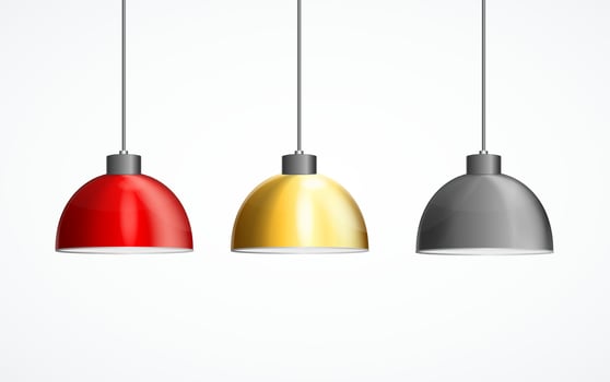 Realistic Detailed 3d Different Lamp Set. Vector