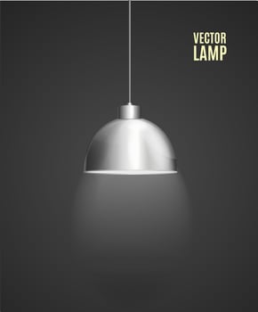 Realistic Detailed 3d Lamp with Light. Vector