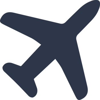 Airplane icon in black colors. Aviation signs illustration. png
