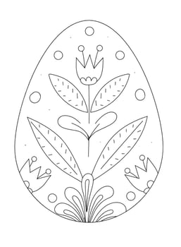 Easter Egg Coloring pages vector