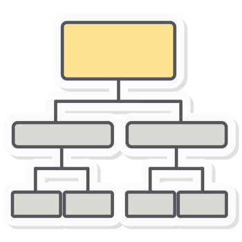 Organizational structure of the company Infographics Sticker Company Budget Presentation Icon png