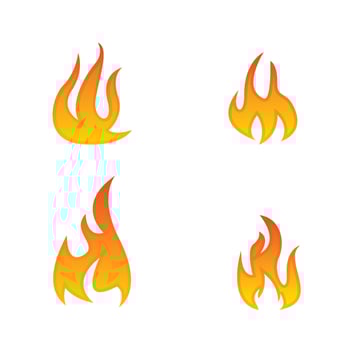 Fire icons set vector