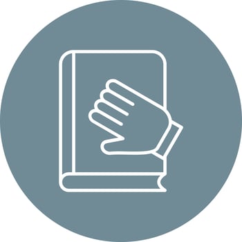 Oath Line Circle Background Icon vector