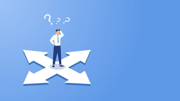 decision making employee office man vector