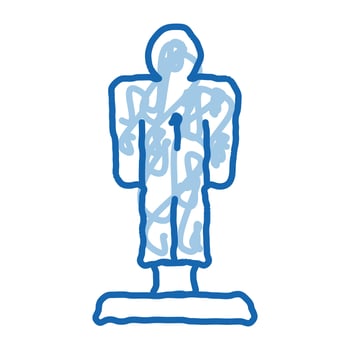 Player Figurine doodle icon hand drawn illustration vector