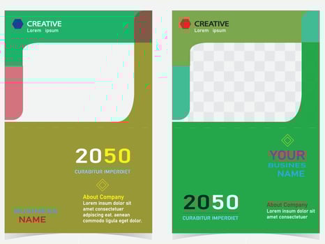 corporate modern Business book cover Design template in a4. vector
