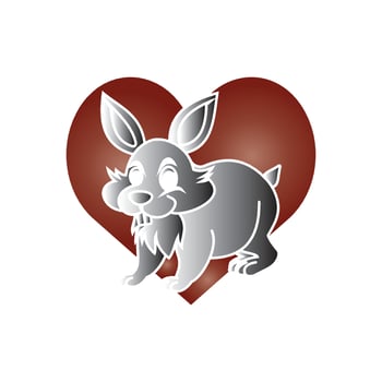 Rabbit vector icon illustration design