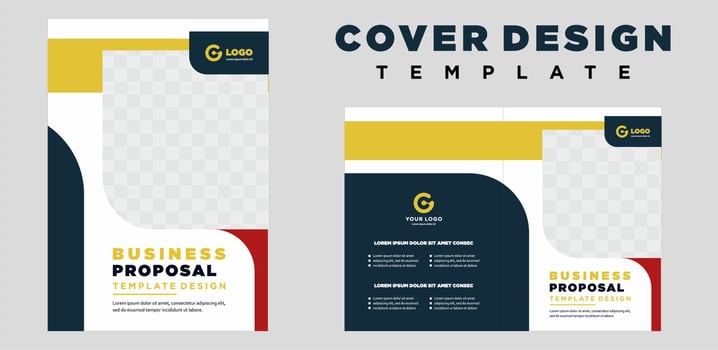 company profile cover template layout design or brochure cover template design vector