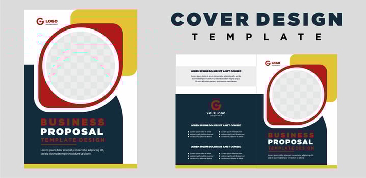 company profile cover template layout design or brochure cover template design vector