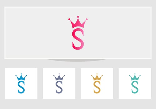 Letter S Crown Logo Design vector