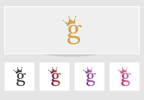 Letter G Crown Logo Design vector