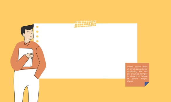 Student boy character vector