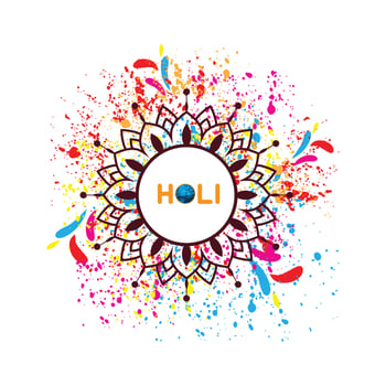 Holi festival poster banner creative. vector