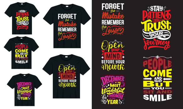 Best inspirational quotes t-shirt vector