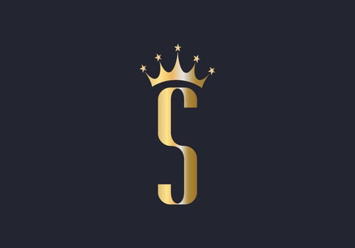Letter S Crown Logo Design Vector Template