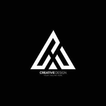 Triangle letter C A line modern logo vector
