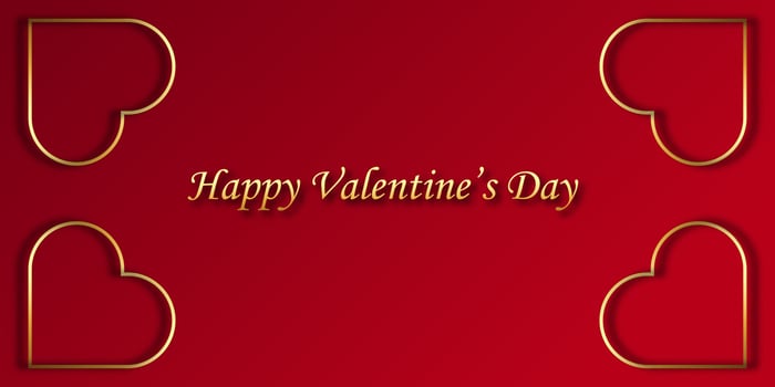 Happy Valentine's day on red background. Vector. vector
