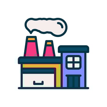 factory icon for your website, mobile, presentation, and logo design. vector