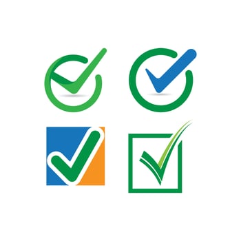 Check mark V Letter Logo vector
