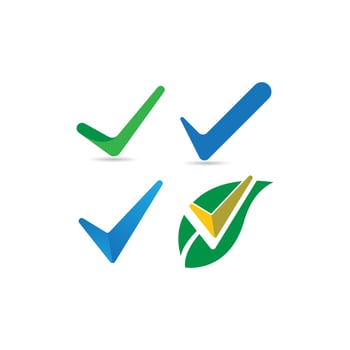 Check mark V Letter Logo vector