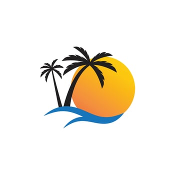 Palm tree summe vector