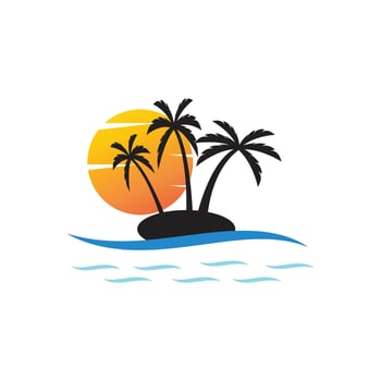 Palm tree summe vector