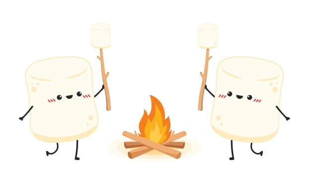 Marshmallow cartoon. marshmallow character design. Marshmallow vector. vector