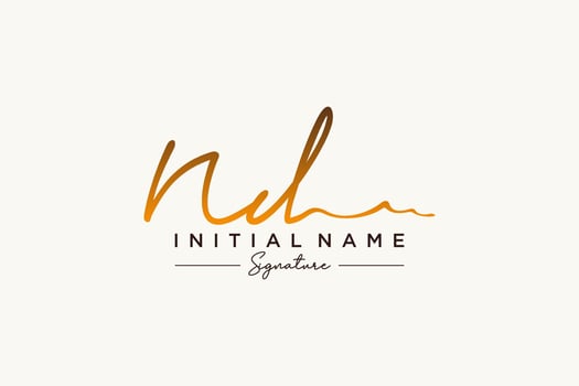 Initial ND signature logo template vector. Hand drawn Calligraphy lettering Vector illustration.