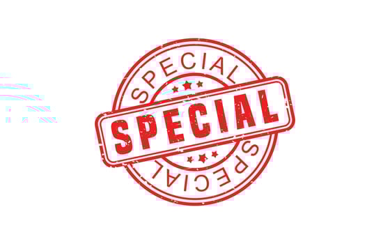 SPECIAL rubber stamp with grunge style on white background vector