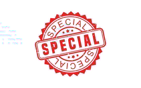 SPECIAL rubber stamp with grunge style on white background vector
