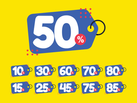 50 percent special offer design template vector